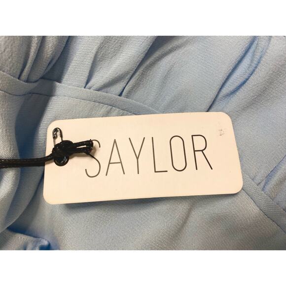 SAYLOR Maxine Sky Blue Crossback Ruffle Midi Dress US SMALL NWT - Picture 11 of 11